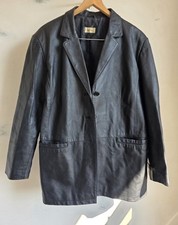 Giacca di pelle nera blazer