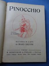 PINOCCHIO-BIZZARRIA IN 4 ATTI DI MASO SALVINI-DISEGNI DI YAMBO-BEMPORAD 1919