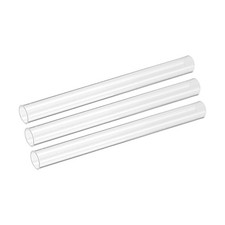 3 Pezzi Tubo Acrilico Rigido Trasparente, 10mm ID x 12mm OD 6" Tubo Plastica Trasparente Rotondo