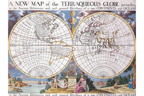 Mappa del vecchio mondo - mappa,