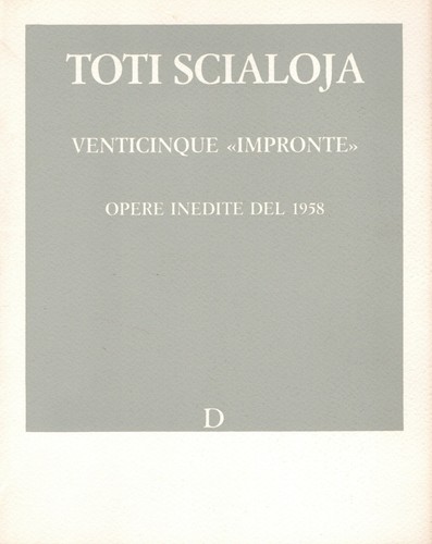 Toti scialoja venticinque - scialoja,