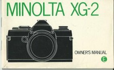 MINOLTA XG-2: Owner’s Manual. Lingua Inglese.