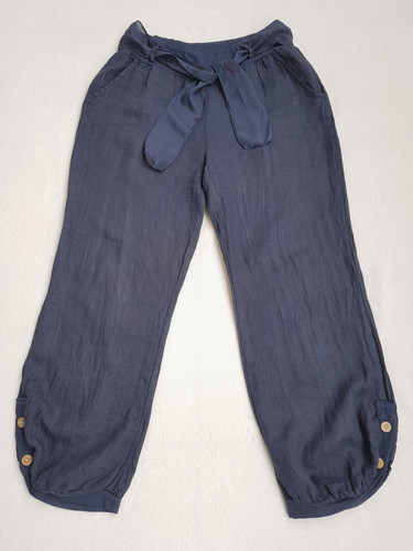 Mutandine lino blu taglia s - lino,