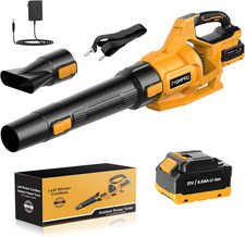 Soffiatore a Batteria, 21V Soffiatore Foglie Elettrico Con 1 Batteria Da 4,0Ah, 