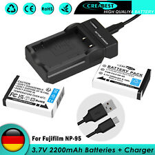 2x NP-95 batteria + caricabatterie per Fujifilm Finepix X30 X-S1 X100 F31 F30 Real 3D W1