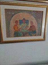QUDRO DIPINTO A OLIO PITTORE