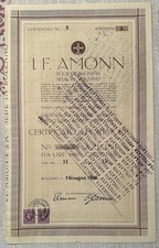 I. F. AMONN BOLZANO 1938 ALTO Adige 6 pezzi azioni titoli storici
