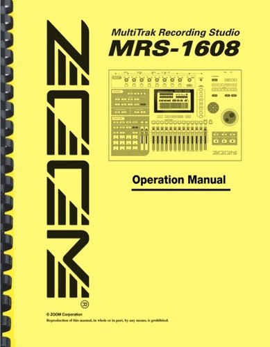 Zoom mrs 1608 multitrak - mrs-1608,
