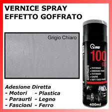 Vernice Spray GRIGIO Raggrinzante Testurizzata Goffrata Paraurti per Motore Auto