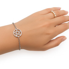 Bracciale con pentacolo - con,