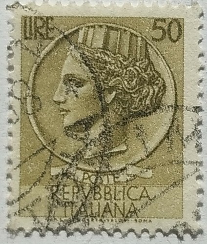 Francobollo italia lire - 50,
