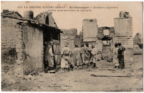 Cpa militaria souain - cpa, 51.