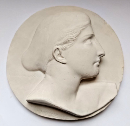 Medaglione gesso da un - da,