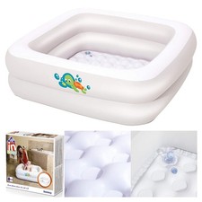 PISCINETTA BAGNETTO GONFIABILE PER BAMBINI PORTATILE 86X86X25 CM VIAGGIO 51116