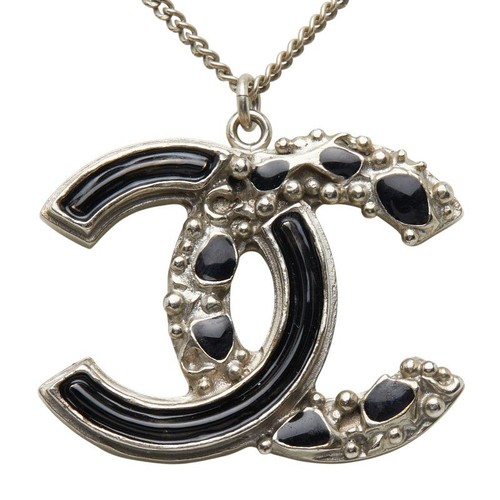 Collana chanel logo argento - chanel,