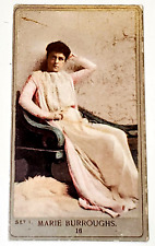 1890 Marie Burroughs N245 attrici Kinney Bros carta tabacco burlesque