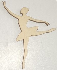 BALLERINA 1 IN LEGNO CON SPESSORE 4 MM LASER DANZA CLASSICA ETOILE