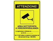 Cartello Adesivo "area