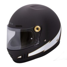 Casco moto integrale vintage Revival - Flash nero opaco - MHM812