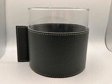 Poltrona Frau - Vaso in vetro logo pelle grigia no divano penna pubblicitario 