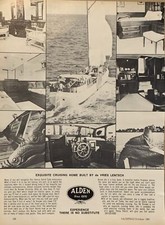 1981 Alden Yachts De Vrouwe Christina Dutch Tjalk Motorsailer vintage anni 80 STAMPA ANNUNCIO