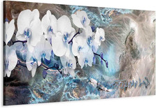 - Quadro Astratto 150X50 Cm 1 Pezzo Stampa Su Tela Strutturata XXL Quadri Modern