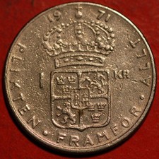 Corona svedese 1971 KM# 826a
