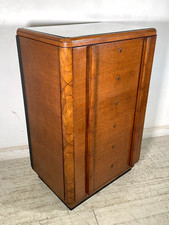 ANTICA CASSETTIERA Art Dèco 6 CASSETTI comò ANNI '40 NOCE CASSETTONE ebanizzato