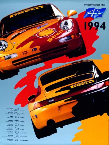 Poster porsche supercoppa - porsche,