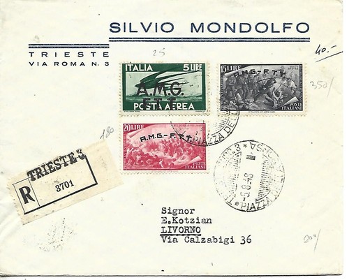 1948 trieste a 15l 20l - 1948, 5l