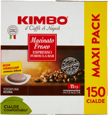 150 300 450 600 Kimbo Cialde Caffé Macinato Fresco Intensità 11/13 Filtro Carta
