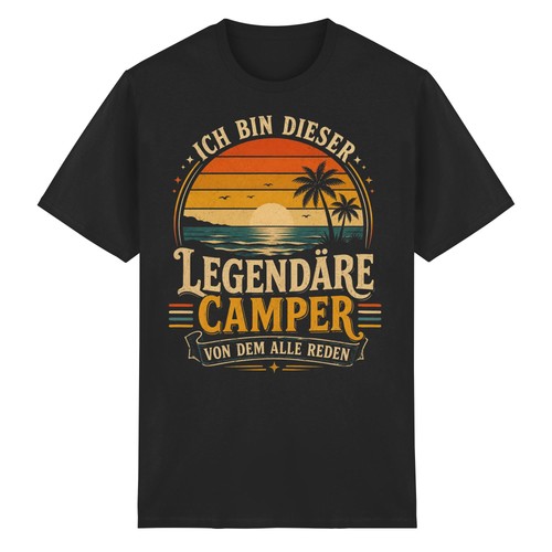 Shirt scritta campeggio - t-shirt,