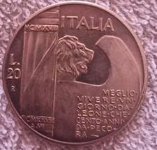 Moneta lire 1943 benito - lire,