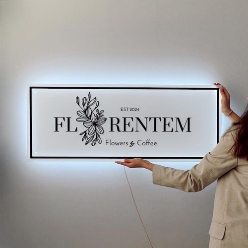 Insegna acrilica led - insegna,