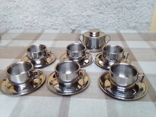 SAF servizio caffè acciaio inox 6 persone + zuccheriera