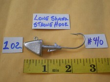 10 PCS. SHAD HEAD JIG/BASS SWIM LURE BAIT, 1 OZ. #4/0 LONG SHANK STRONG HOOK