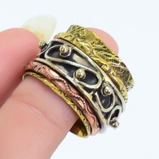 Anello ottone etnico triple - in,