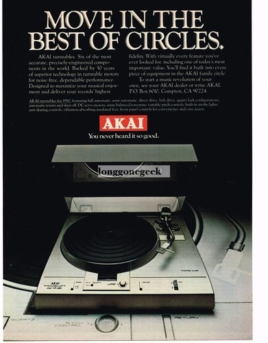 1980 akai q50 turntable - ap-q50,