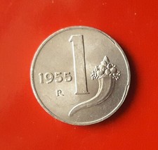1 LIRE 1955 ERRORE - BORDO IRREGOLARE [U514]