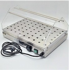 VETRINA IN ACCIAIO INOX A 1 PIANO CALDA 50X35X25CM 250W