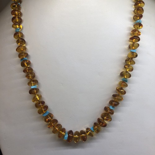 Collana ambra turchese - ambra, e
