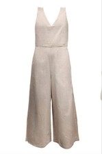 Salopette In Canapa Khaki