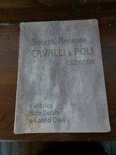 Catalogo  Cavalli E Poli Cremona Aste Dorate E Cornici 1909 Primi 900