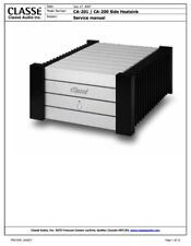 CLASSE' AUDIO CA-201 / CA-200 Side Heatsink Schematic Diagram Service Manual