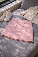 Minigonna Maje tweed rosa