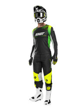 TUTA COMPLETO CROSS ENDURO MAGLIA PANTALONI SHOT CONTACT APEX NEON YELLOW