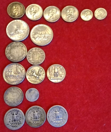 Lotto monete argento 101 - argento,