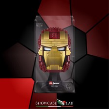 TECA IN PLEXIGLASS ACRILICO-SHOWCASE-TECA PER LEGO 76165-CASCO DI IRON MAN-LP31