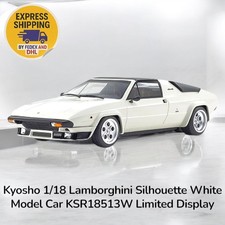 Kyosho 1/18 Lamborghini Silhouette White Model Car KSR18513W Limited Display