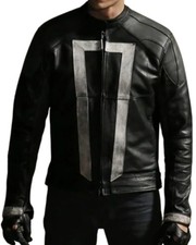 Men Real Leather Agents Shield